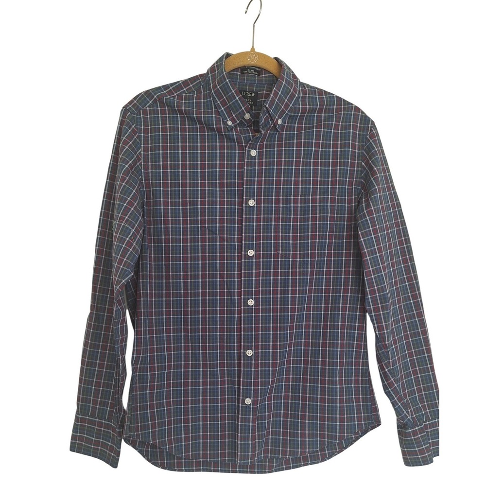 NWT J Crew Flex Washed Shirt Mens M Button Down Casual Cotton slim